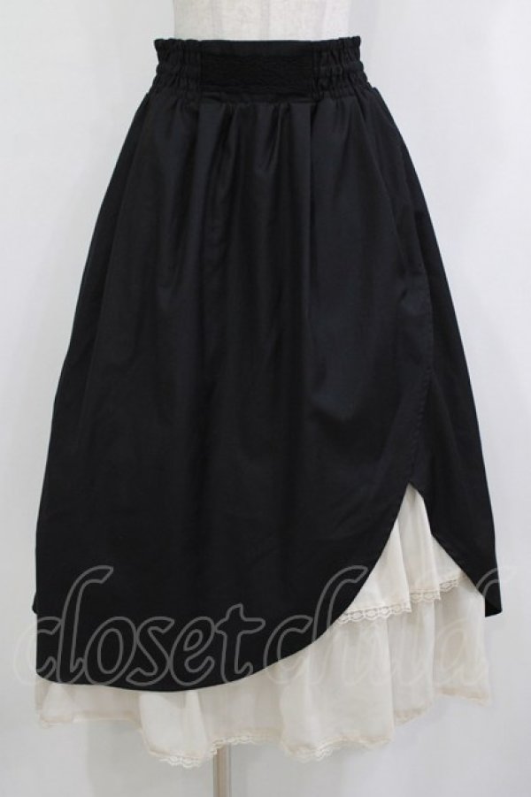 画像1: axes femme / スリット入りロングスカート M ブラック H-26-01-20-014-AX-SK-NS-ZH (1)