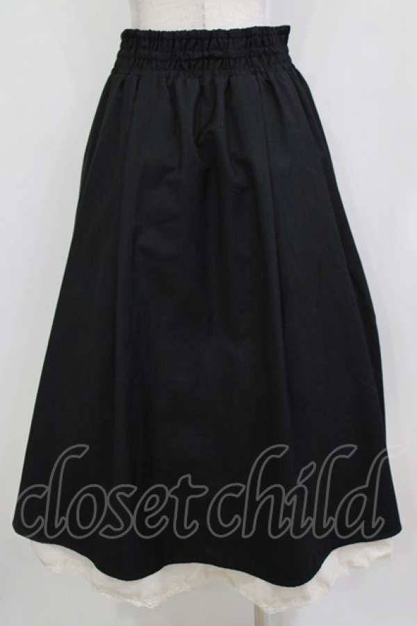 画像3: axes femme / スリット入りロングスカート M ブラック H-26-01-20-014-AX-SK-NS-ZH (3)