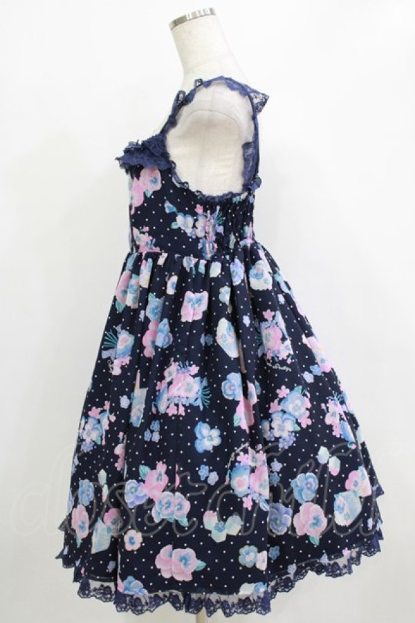 画像2: Angelic Pretty / Sweetie Violetジャンパースカート Free ネイビー H-26-01-20-002-AP-OP-NS-ZH (2)
