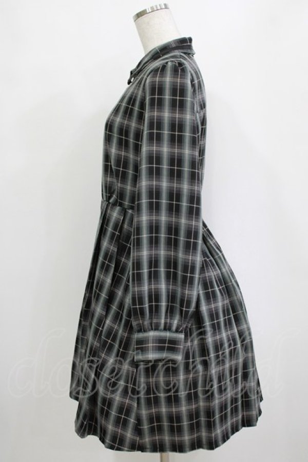 画像2: axes femme / ジップ×プリーツワンピース Free グリーン H-26-01-20-017-AX-OP-NS-ZH (2)