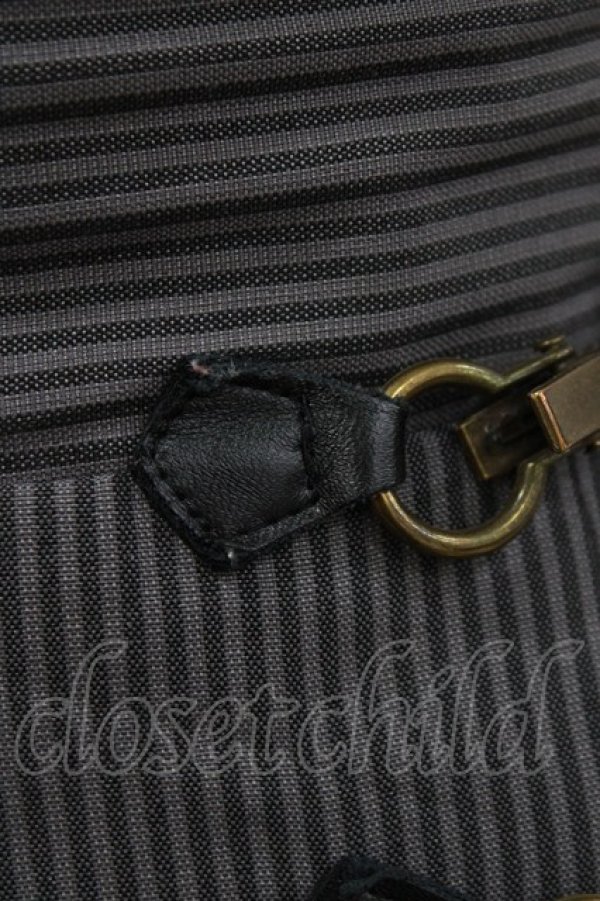 画像4: axes femme / ビット付きバイカラーストライプスカート M グレー H-26-01-20-022-AX-SK-NS-ZH (4)