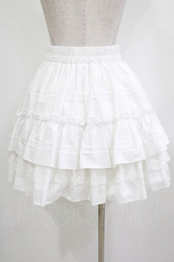 画像3: Jamie エーエヌケー / フリル&レースティアードスカート M オフ H-26-01-20-023-LO-SK-NS-ZH (3)