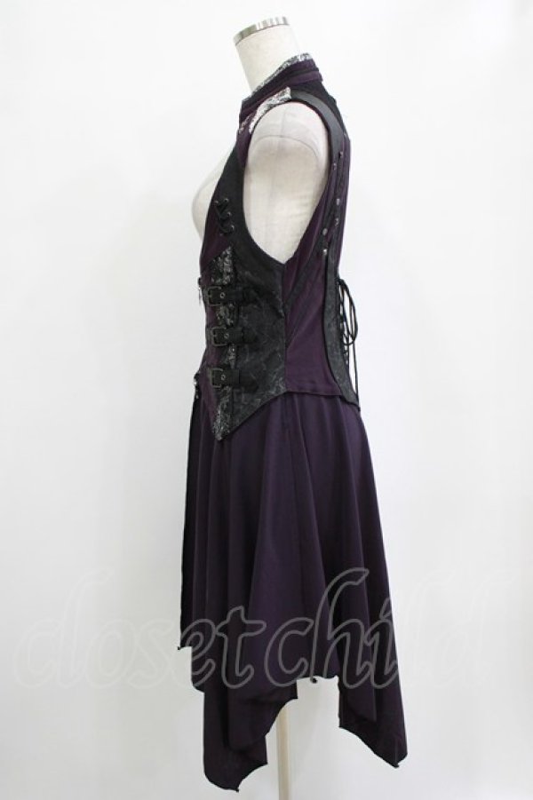 画像2: Ozz Croce / オーバー付きベスト  紫 H-26-01-21-029-OO-TO-KB-ZH (2)