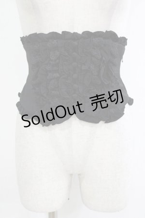 画像: Sheglit / フリルリボンコルセット  ブラック H-26-01-21-031-EL-ZA-KB-ZH