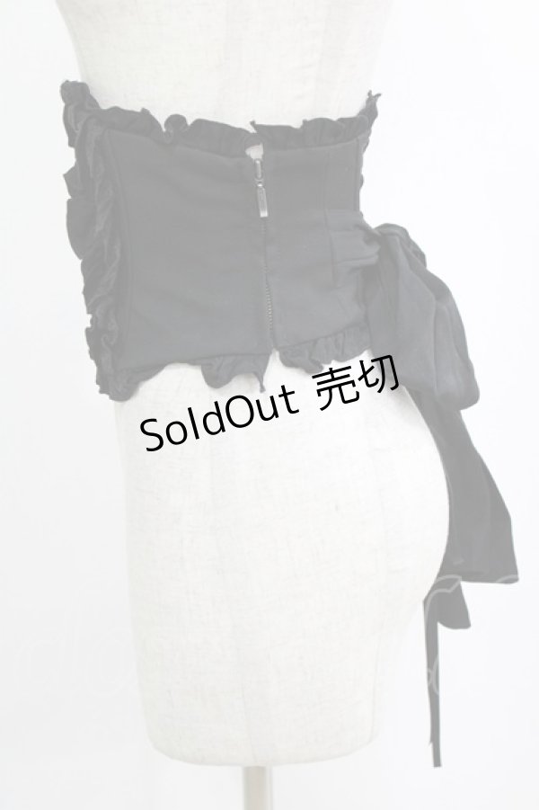 画像2: Sheglit / フリルリボンコルセット  ブラック H-26-01-21-031-EL-ZA-KB-ZH (2)