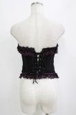 画像3: Ozz oneste / レースフリル刺繍オーバーバストコルセット  黒×紫 H-26-01-21-032-OO-TO-KB-ZH (3)