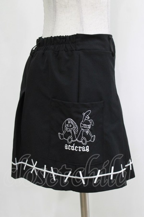 画像2: ACDC RAG / ムーンバニードールズスカート  ブラック H-26-01-21-034-PU-SK-KB-ZH (2)
