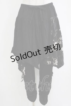 画像: ALGONQUINS / レイヤードパンツ  黒 H-26-01-21-036-AL-PA-KB-ZH