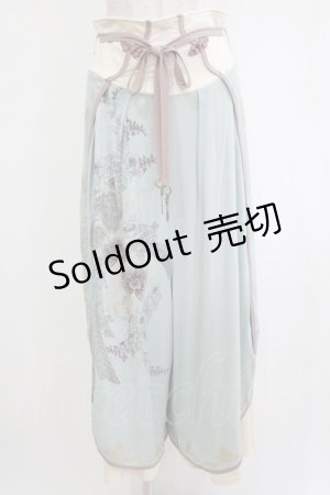 画像: Ozz oneste / 和チャイナワイドパンツ  サックス H-26-01-21-038-OO-PA-KB-ZH