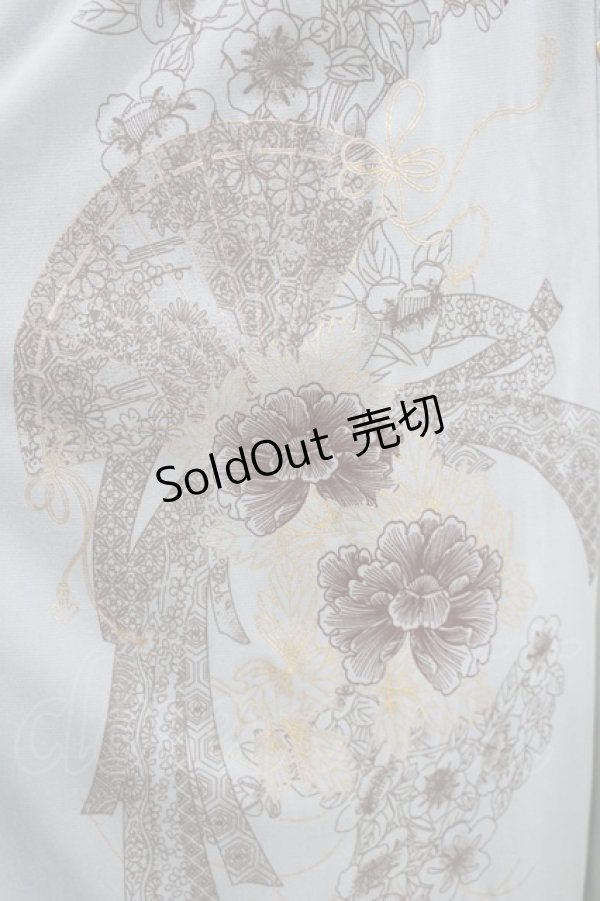 画像4: Ozz oneste / 和チャイナワイドパンツ  サックス H-26-01-21-038-OO-PA-KB-ZH (4)