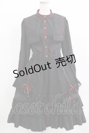 画像: Ozz oneste / Elegant Roseワンピース  ブラック×レッド H-26-01-21-004-OO-OP-KB-ZH