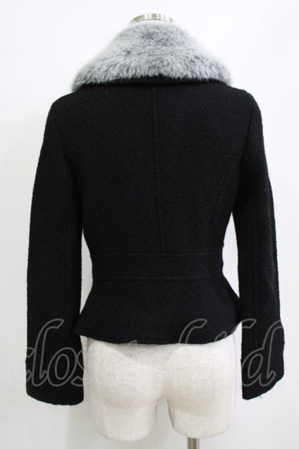 画像3: Emily Temple cute / ファーカラーショートコート  クロ H-26-01-21-039-ET-CO-KB-ZH (3)