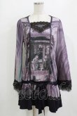 画像1: OZZ ANGELO / 宗教画プリントチュニック  パープル H-26-01-21-040-OO-TO-KB-ZH (1)
