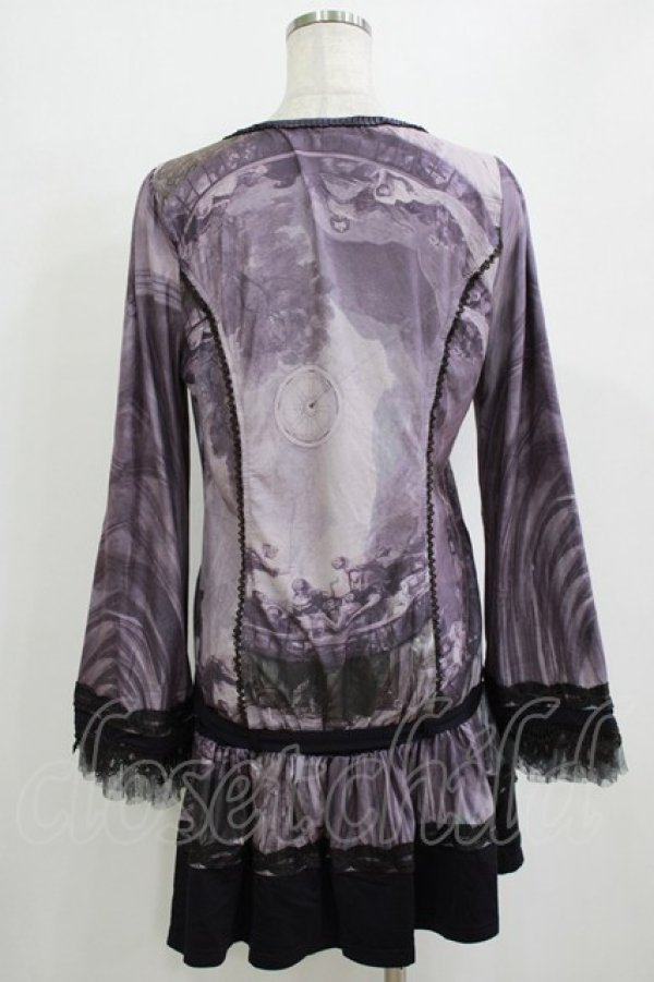 画像3: OZZ ANGELO / 宗教画プリントチュニック  パープル H-26-01-21-040-OO-TO-KB-ZH (3)