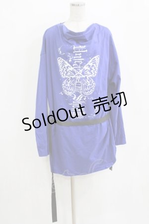 画像: Deorart / ドレープネック・ベルト付バタフライカットソー L ブルー H-26-01-21-043-PU-TO-KB-ZH