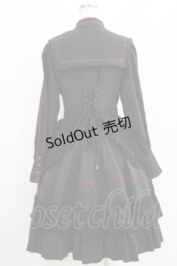 画像3: Ozz oneste / Elegant Roseワンピース  ブラック×レッド H-26-01-21-004-OO-OP-KB-ZH (3)