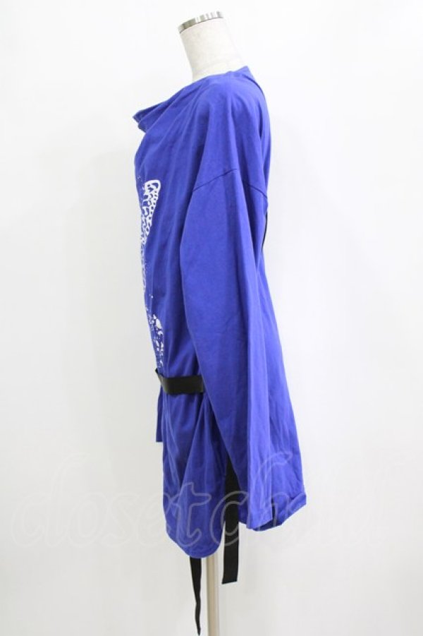 画像2: Deorart / ドレープネック・ベルト付バタフライカットソー L ブルー H-26-01-21-043-PU-TO-KB-ZH (2)