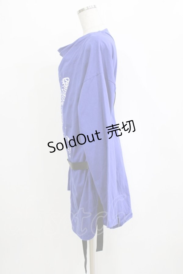 画像2: Deorart / ドレープネック・ベルト付バタフライカットソー L ブルー H-26-01-21-043-PU-TO-KB-ZH (2)