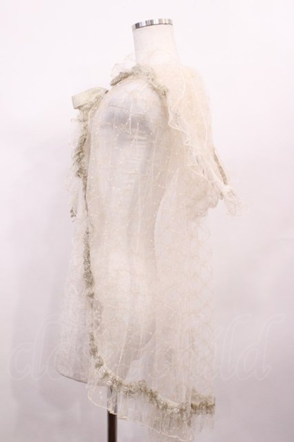 画像2: metamorphose / Magicalラメレースマント Free 生成り H-26-01-21-1039-ME-TO-NS-ZH (2)