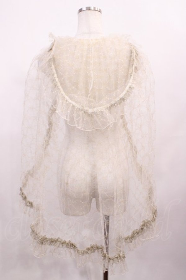 画像3: metamorphose / Magicalラメレースマント Free 生成り H-26-01-21-1039-ME-TO-NS-ZH (3)