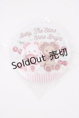 画像: BABY,THE STARS SHINE BRIGHT / くみゃちゃんのCherry Strawberry柄缶バッジ  サックス/ピンク H-26-01-21-1011-BA-ZA-NS-ZH