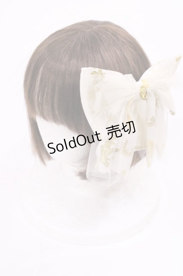 画像1: JESUS DIAMANTE / ロココドールベルサイユバレッタ  ベルサイユローズ柄/オフホワイト×ゴールド H-26-01-21-1020-JE-AC-NS-ZH (1)