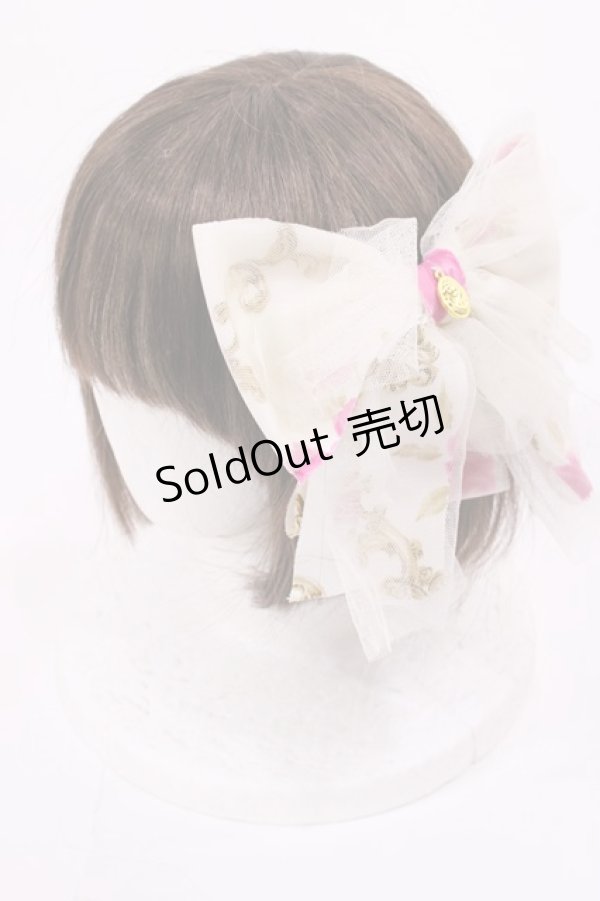 画像1: JESUS DIAMANTE / ロココドールベルサイユバレッタ  ベルサイユローズ柄/オフホワイト×ピンク H-26-01-21-1021-JE-AC-NS-ZH (1)