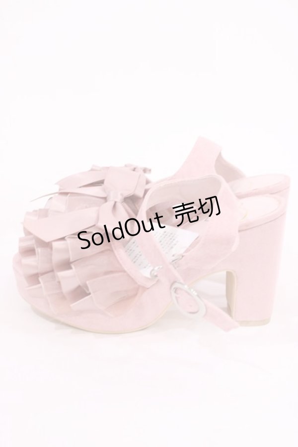画像2: Honey Cinnamon / フリルリボンサンダル S ピンク H-26-01-21-1023-LO-SH-NS-ZH (2)