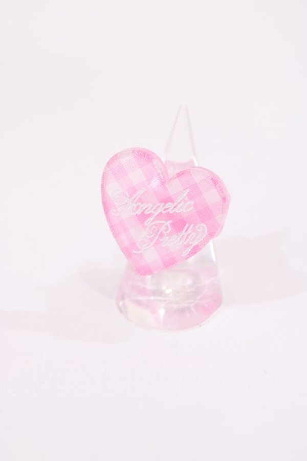 画像1: Angelic Pretty / Lovelyギンガムリング Free ピンク H-26-01-21-1003-AP-AC-NS-ZH (1)