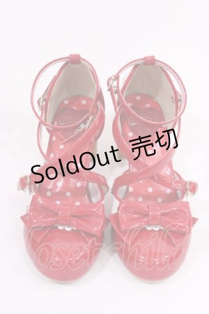 画像: Angelic Pretty / Heartセパレートシューズ S レッド H-26-01-21-1024-AP-SH-NS-ZH