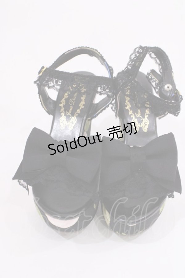 画像1: JESUS DIAMANTE / 新シシリアウエッジプリンセス S JAPONローズ柄ブルーローズ H-26-01-21-1026-JE-SH-NS-ZH (1)