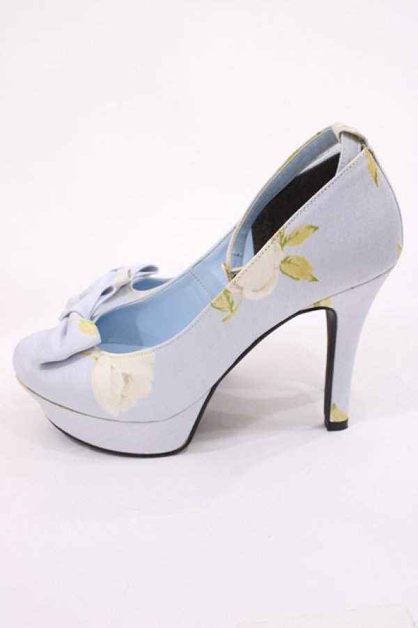 画像2: JESUS DIAMANTE / ロココLadyワンリボンパンプス S グランヴィルホワイトローズ・サックス H-26-01-21-1027-JE-SH-NS-ZH (2)