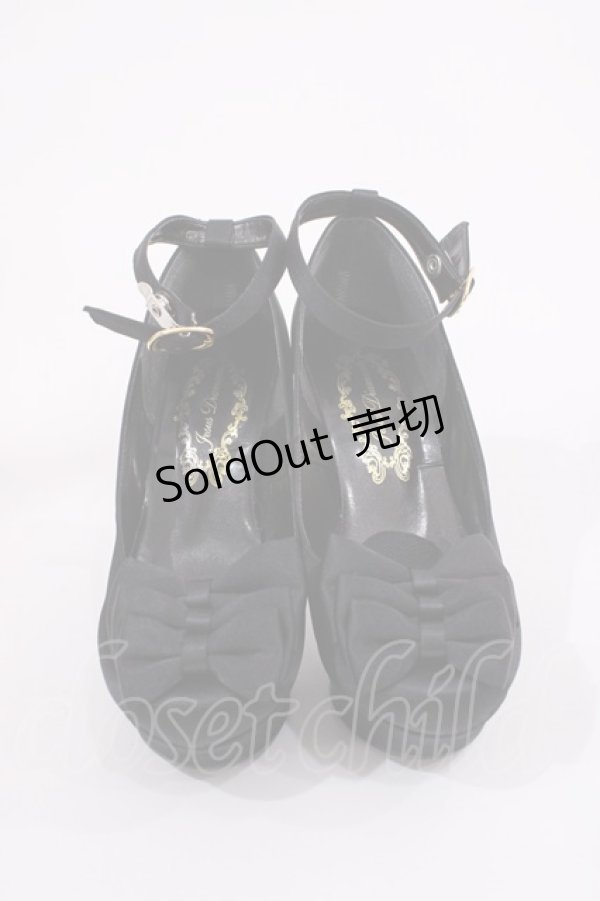 画像1: JESUS DIAMANTE / ロココLadyワンリボンパンプス S ブラック H-26-01-21-1028-JE-SH-NS-ZH (1)