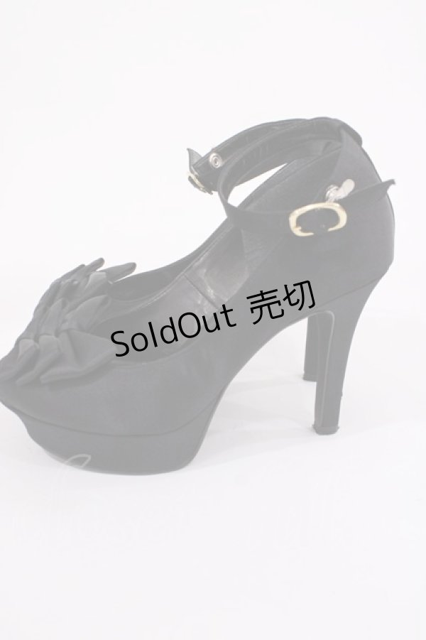 画像2: JESUS DIAMANTE / ロココLadyワンリボンパンプス S ブラック H-26-01-21-1028-JE-SH-NS-ZH (2)