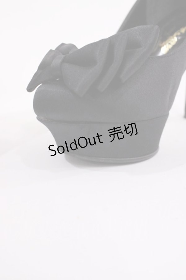 画像4: JESUS DIAMANTE / ロココLadyワンリボンパンプス S ブラック H-26-01-21-1028-JE-SH-NS-ZH (4)