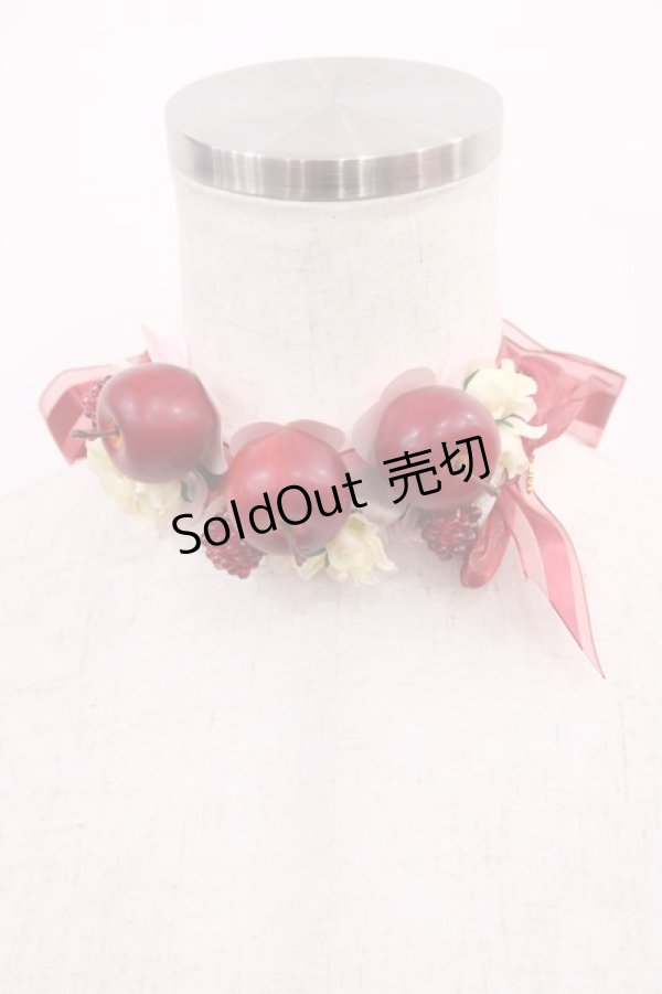 画像1: BABY,THE STARS SHINE BRIGHT / Pomme rouge チョーカー  エンジ H-26-01-21-1029-BA-AC-NS-ZH (1)