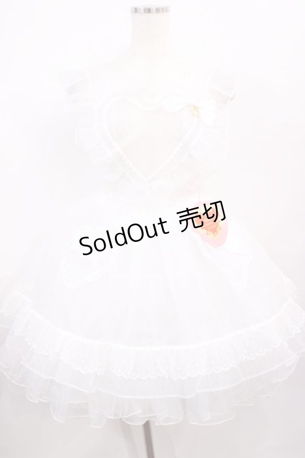 画像1: BABY,THE STARS SHINE BRIGHT / オーガンジーハートエプロン Free オフ H-26-01-21-1037-BA-OP-NS-ZH (1)