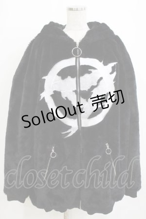 画像: Amilige / 刺繍入りファーZIPコート  ブラック H-26-01-21-049-PU-CO-KB-ZH