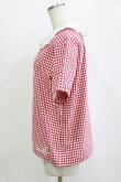 画像2: MILK / ギンガムブラウス  レッド H-26-01-21-051-ML-BL-KB-ZH (2)