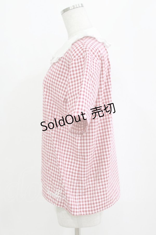 画像2: MILK / ギンガムブラウス  レッド H-26-01-21-051-ML-BL-KB-ZH (2)