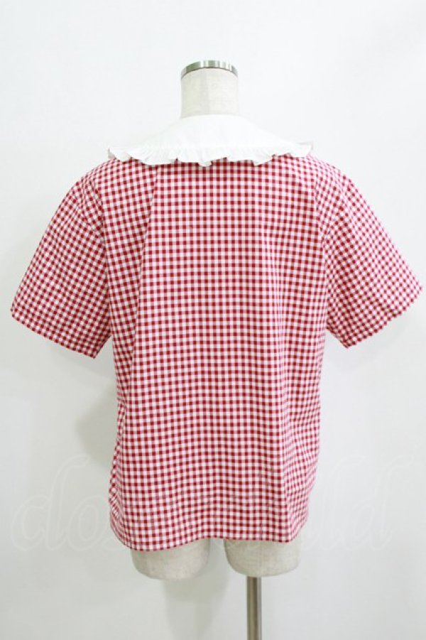 画像3: MILK / ギンガムブラウス  レッド H-26-01-21-051-ML-BL-KB-ZH (3)