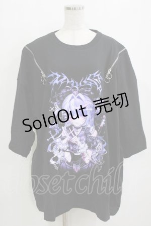 画像: Amilige / ラブゾンビZIP BIG Tシャツ  ブラック H-26-01-21-054-PU-TO-KB-ZH