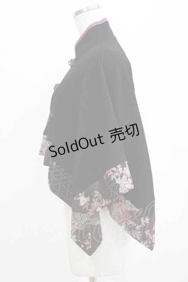 画像2: Qutie Frash / チャイナケープポンチョ  ブラック H-26-01-21-057-QU-JA-KB-ZH (2)