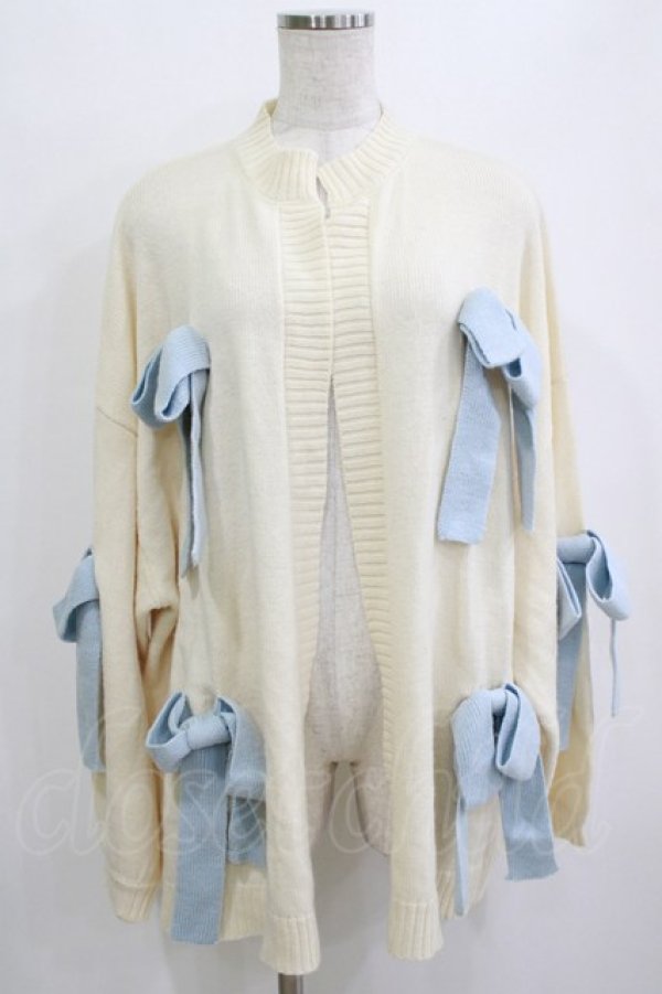 画像1: Candy Stripper / RIBBON KNIT CARDIGAN  アイボリー H-26-01-21-059-PU-TO-KB-ZH (1)