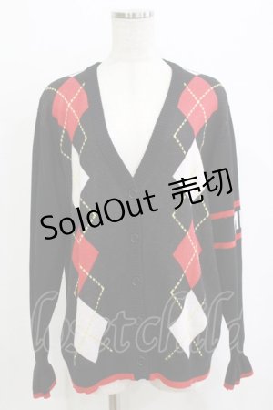 画像: MILK / MILKアーガイルカーデ  ブラック H-26-01-21-060-ML-TO-KB-ZH