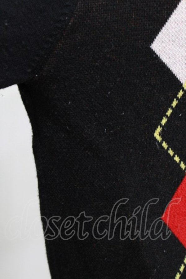 画像5: MILK / MILKアーガイルカーデ  ブラック H-26-01-21-060-ML-TO-KB-ZH (5)