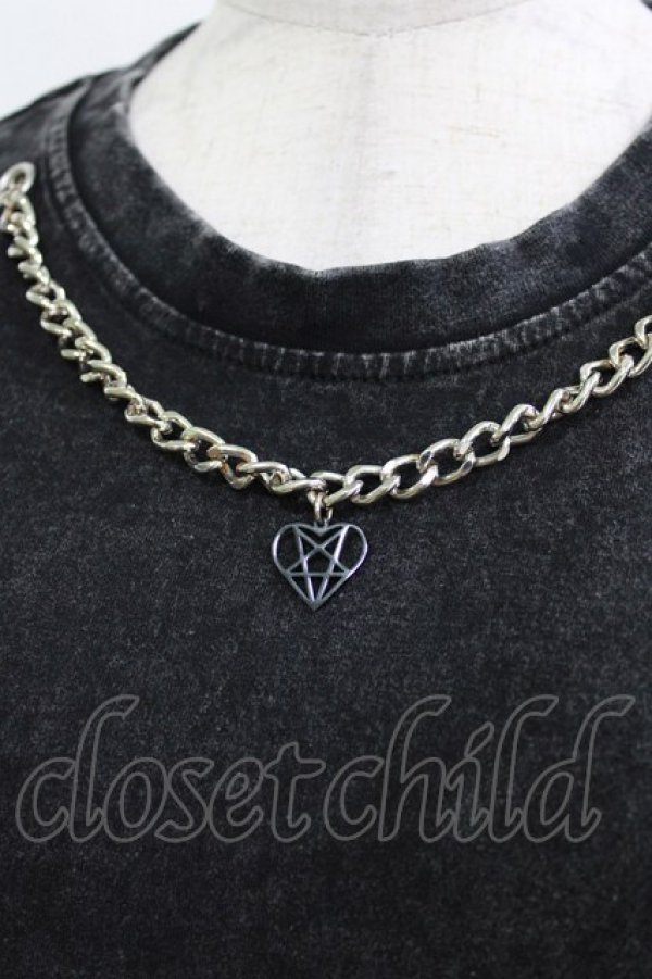 画像4: HELL CAT PUNKS / チェーン付ダメージカットソー  グレー H-26-01-21-061-PU-TO-KB-ZH (4)