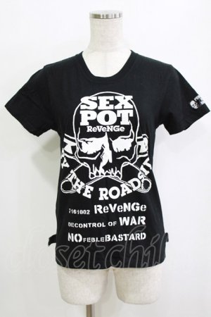 画像: SEX POT ReVeNGe / プリントTシャツ S ブラック H-26-01-21-062-SP-TO-KB-ZH