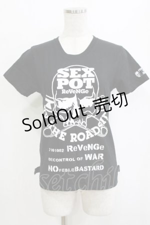 画像: SEX POT ReVeNGe / プリントTシャツ S ブラック H-26-01-21-062-SP-TO-KB-ZH