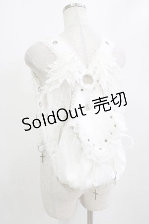 画像: MAJOH / ANGEL WING HARNESS BAG  ホワイト H-26-01-21-063-PU-BG-KB-ZH